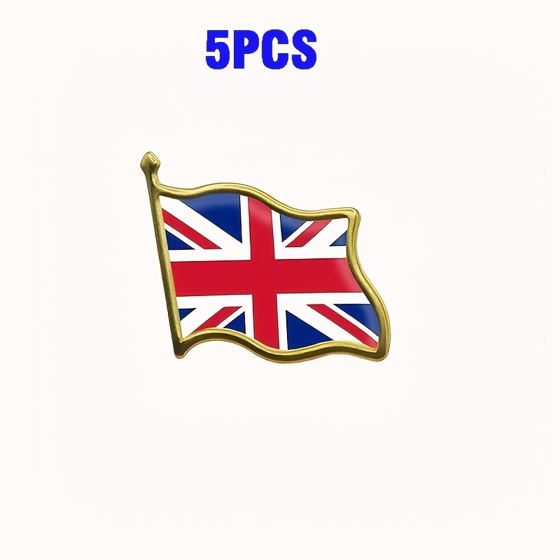 British Flag Emblem Brooch, Metal Souvenir